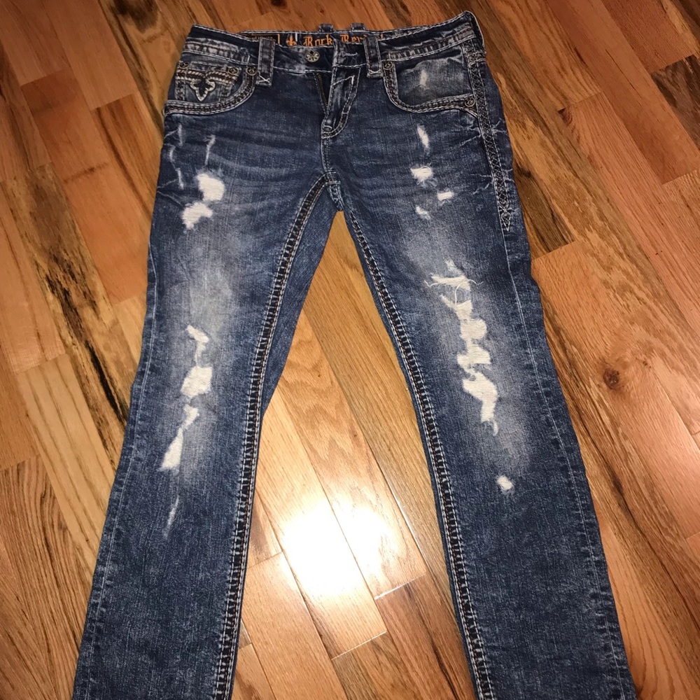 Men’s Buckle Rock Revival Distressed Jeans